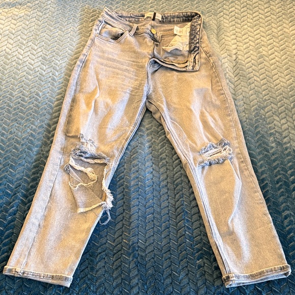 Risen Jeans Denim - Casual Blue Boyfriend Jeans